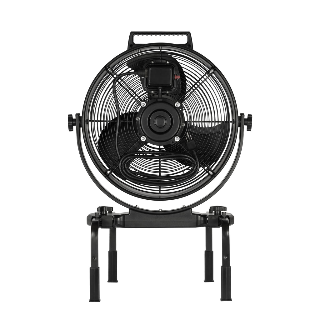 Blotek Dust King 16" High Velocity Construction Fan | Window Exhaust, Floor & Blower Fan | 3-Speed, IP64 Rated, Adjustable Legs & 270° Tilt