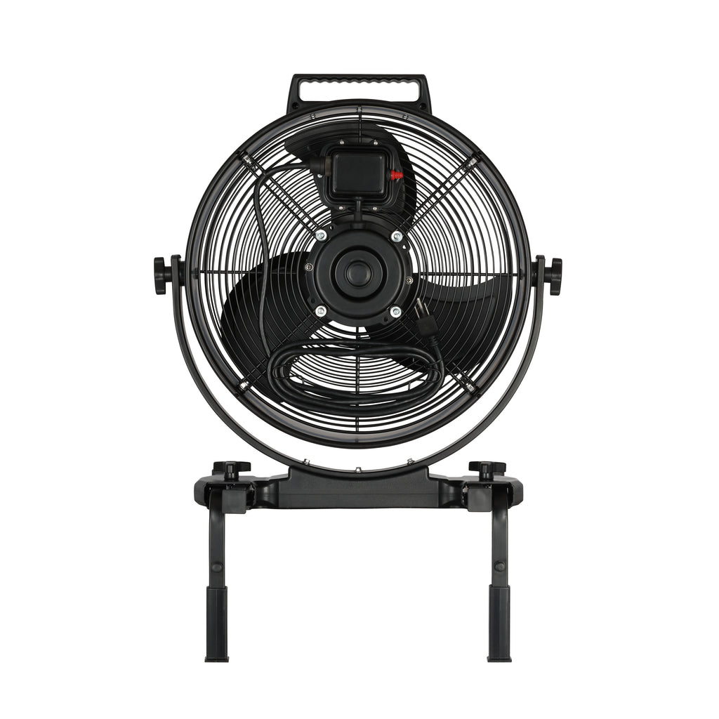Blotek Dust King 16" High Velocity Construction Fan | Window Exhaust, Floor & Blower Fan | 3-Speed, IP64 Rated, Adjustable Legs & 270° Tilt