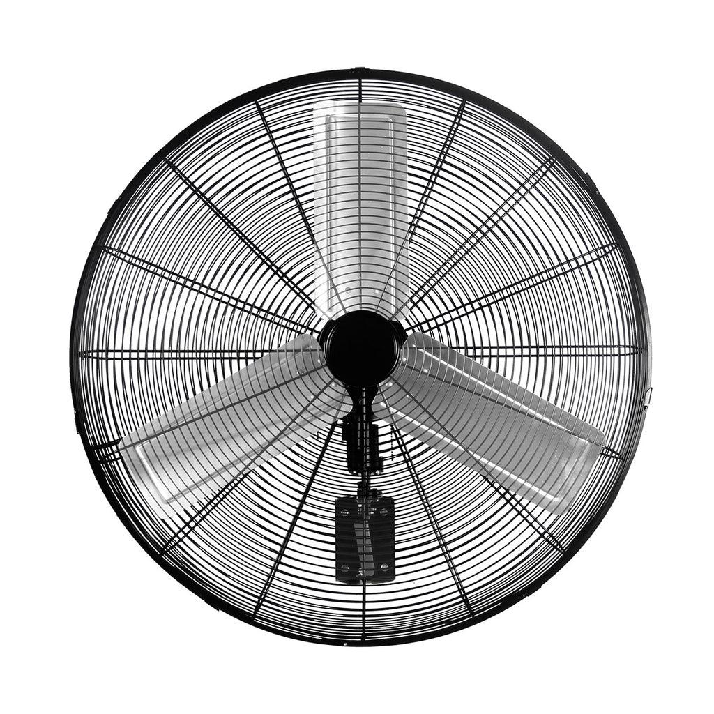 Blotek 24" Oscillating Wall Mount Fan | 3-Speed Industrial Aluminum Blade Fan | Heavy-Duty Air Circulator for Warehouse, Garage, Gym & Workshop