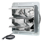 Blotek 12" Industrial Shutter Exhaust Fan | 1,800 CFM Aluminum Ventilation Fan | Wall Mount Attic, Garage & Greenhouse Fan