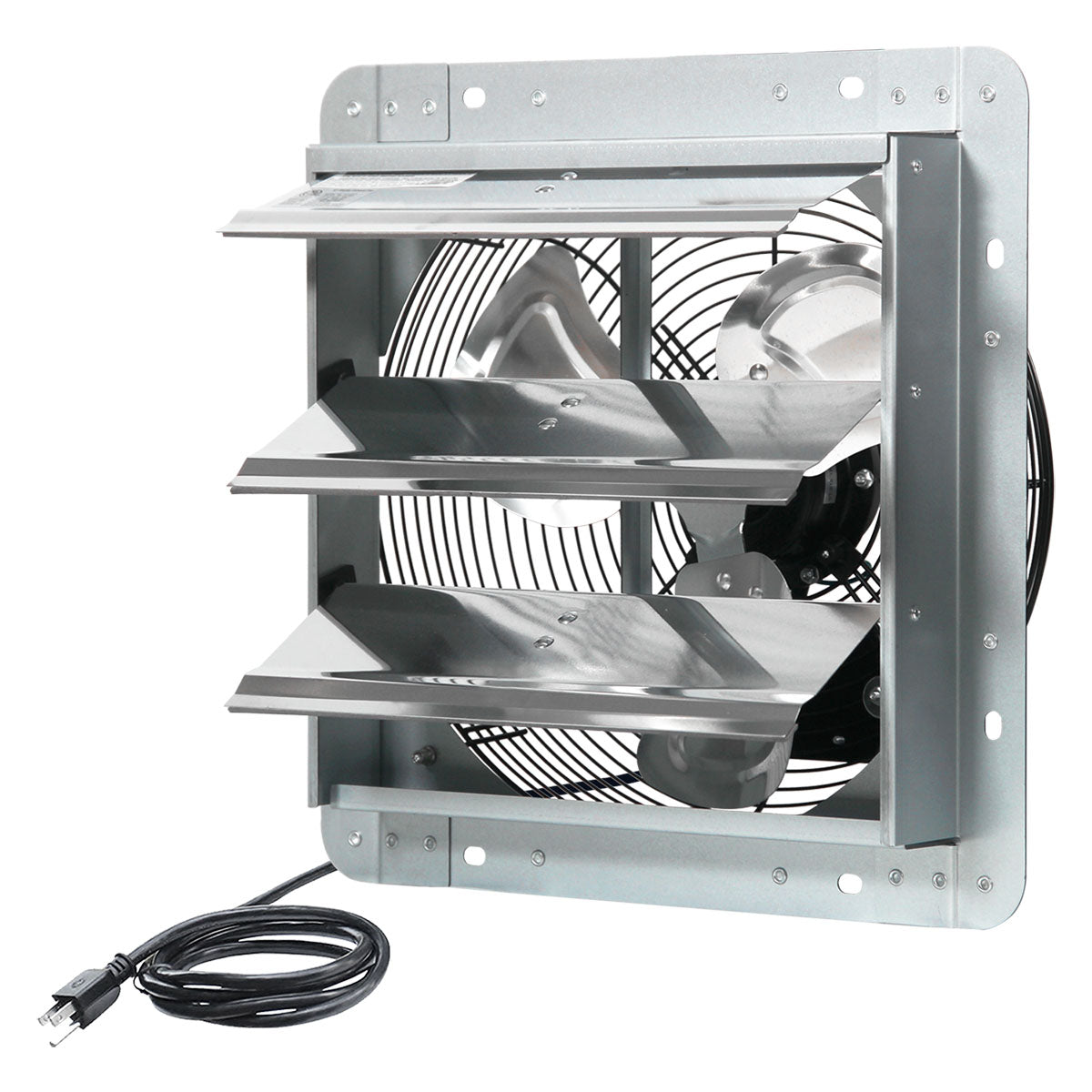 Blotek 12" Industrial Shutter Exhaust Fan | 1,800 CFM Aluminum Ventilation Fan | Wall Mount Attic, Garage & Greenhouse Fan