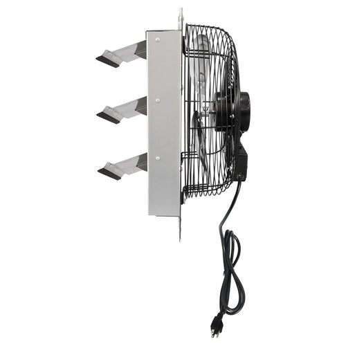 Blotek 12" Industrial Shutter Exhaust Fan | 1,800 CFM Aluminum Ventilation Fan | Wall Mount Attic, Garage & Greenhouse Fan