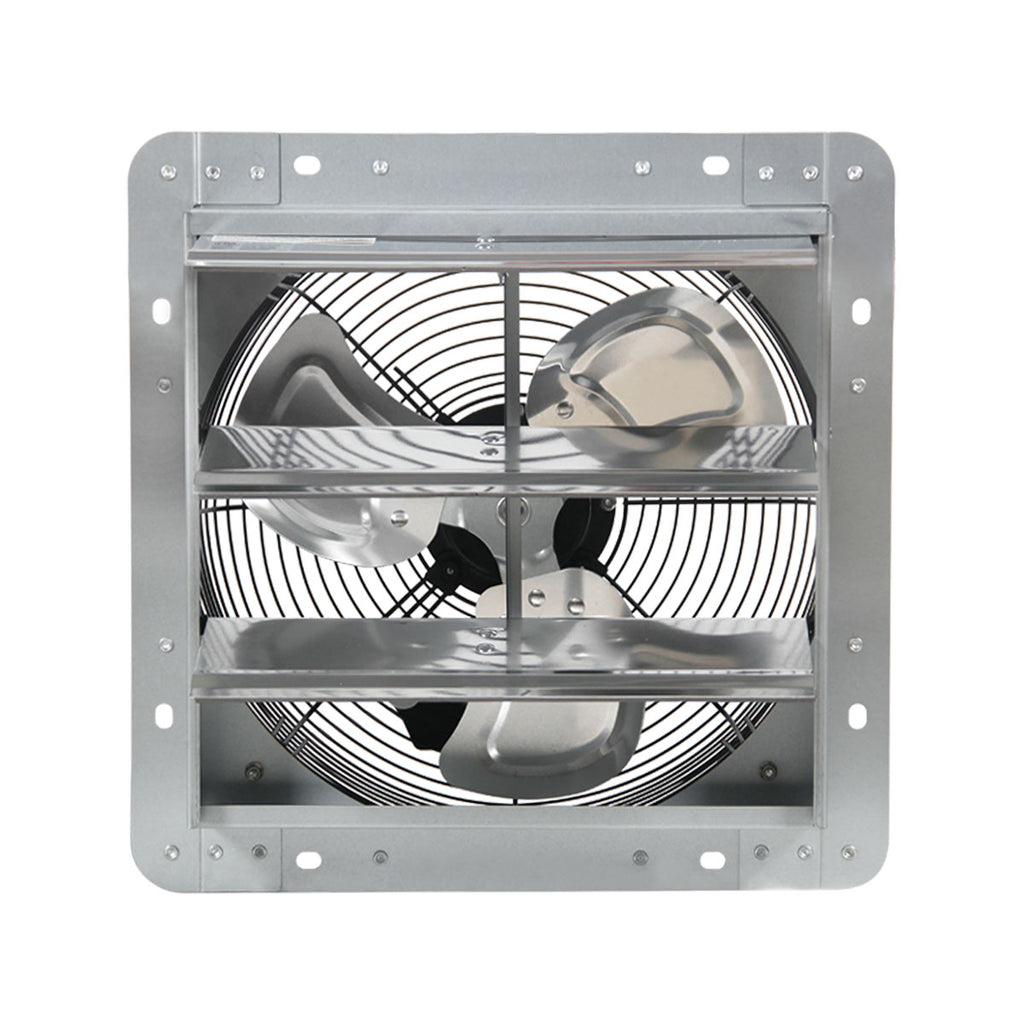Blotek 12" Industrial Shutter Exhaust Fan | 1,800 CFM Aluminum Ventilation Fan | Wall Mount Attic, Garage & Greenhouse Fan