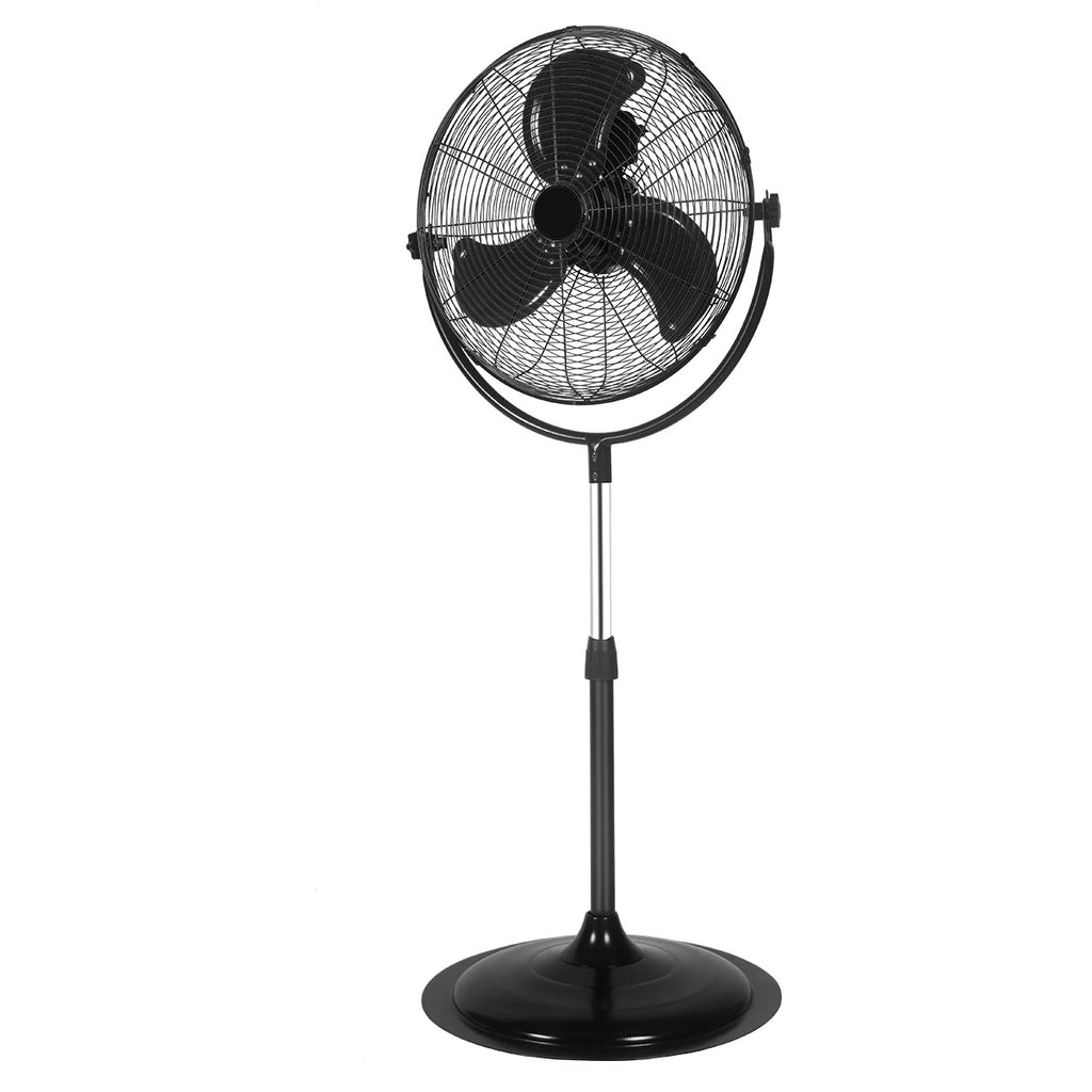 Blotek 18" Industrial Pedestal Fan | 3-Speed High Velocity Stand Fan with Aluminum Blades | Adjustable Height & Tilt for Garage, Warehouse, Gym & Workshop