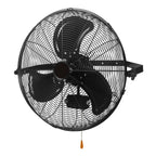 Blotek 18" High Velocity Wall Mount Fan | 3-Speed Industrial Metal Fan | 4,650 CFM Air Circulator with Adjustable Tilt for Garage, Workshop & Home Gym