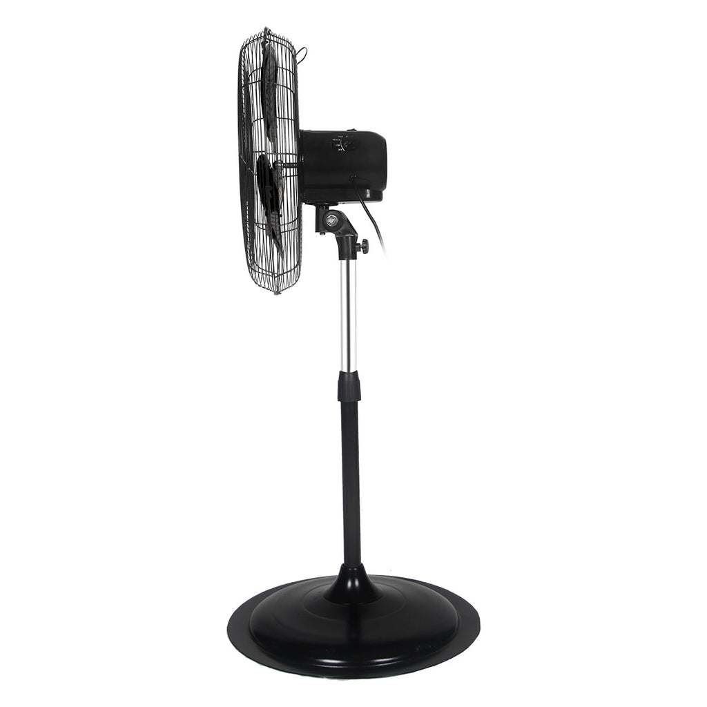 Blotek 20" Oscillating Industrial Pedestal Fan | 3-Speed High Velocity Stand Fan with Aluminum Blades | Commercial Air Circulator for Garage, Warehouse, Gym & Workshop