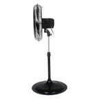 Blotek 20" Oscillating Industrial Pedestal Fan | 3-Speed High Velocity Stand Fan with Aluminum Blades | Commercial Air Circulator for Garage, Warehouse, Gym & Workshop