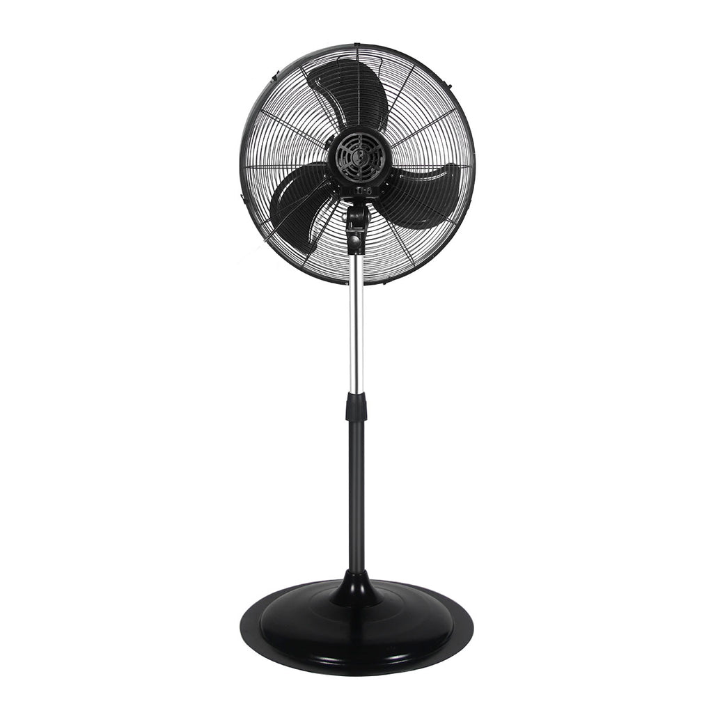 Blotek 20" Oscillating Industrial Pedestal Fan | 3-Speed High Velocity Stand Fan with Aluminum Blades | Commercial Air Circulator for Garage, Warehouse, Gym & Workshop