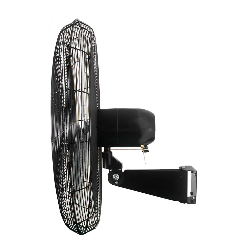 Blotek 24" Oscillating Wall Mount Fan | 3-Speed Industrial Aluminum Blade Fan | Heavy-Duty Air Circulator for Warehouse, Garage, Gym & Workshop