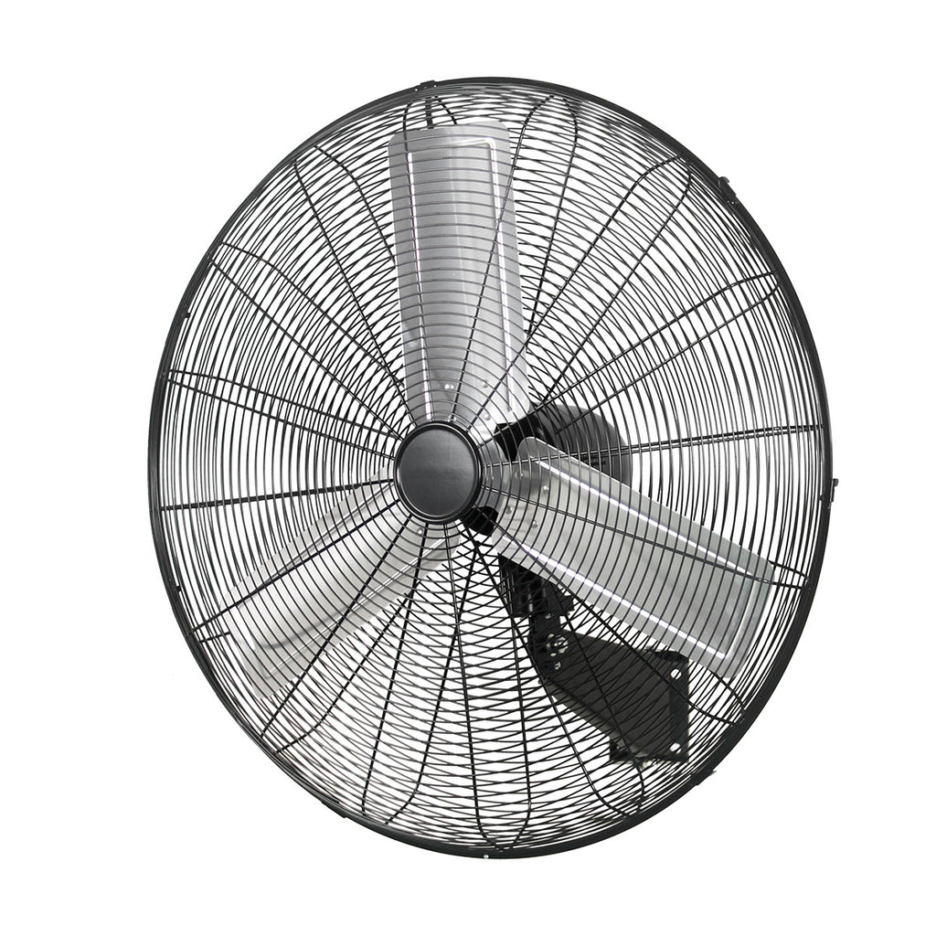 Blotek 24" Oscillating Wall Mount Fan | 3-Speed Industrial Aluminum Blade Fan | Heavy-Duty Air Circulator for Warehouse, Garage, Gym & Workshop