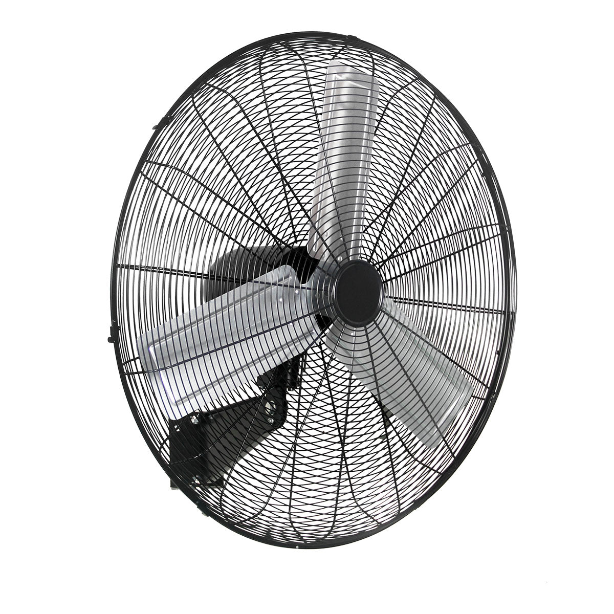 Blotek 24" Oscillating Wall Mount Fan | 3-Speed Industrial Aluminum Blade Fan | Heavy-Duty Air Circulator for Warehouse, Garage, Gym & Workshop